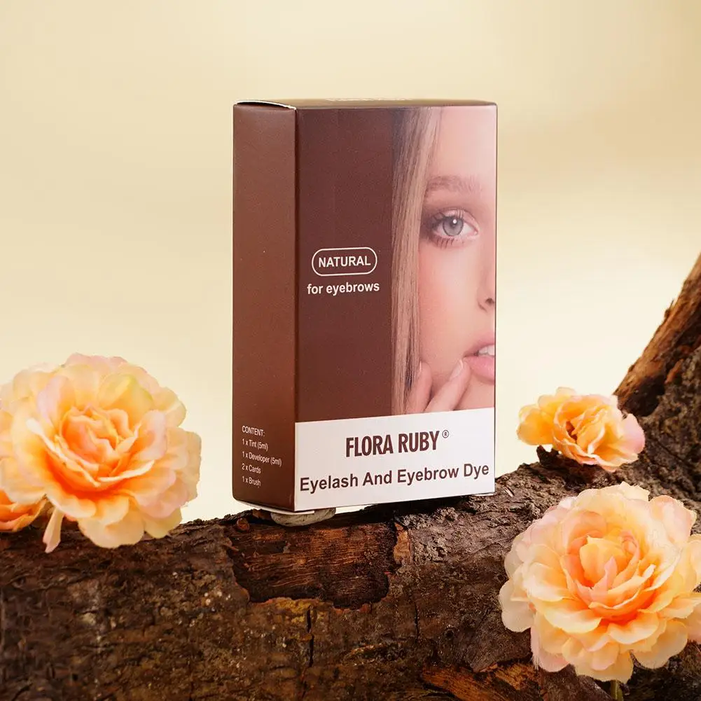Eyelash Eyebrow Tint Kit Professional Eye Lash Brow Dye กันน้ํา Long Lasting Eyes แต่งหน้าเครื่องมือสีดําสีน้ําตาล Dye Eyebrow Gel