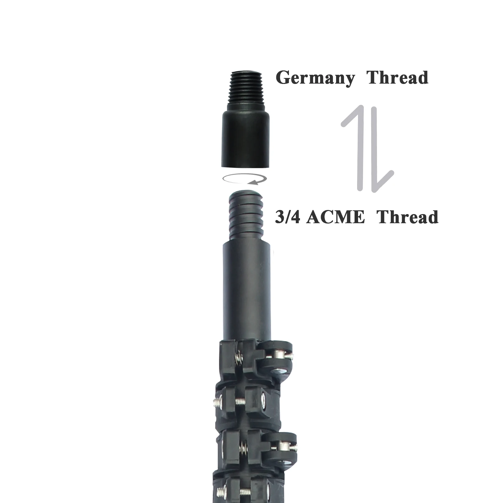 30/36/42피트 탄소 섬유 텔레스코픽 폴 창문 청소용 고도 연장 가능 지지대 10/12미터
