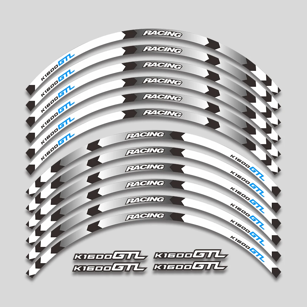 

Для BMW K 1600GTL K1600 GTL k1600gtl Высококачественные наклейки на мотоциклетные колеса Водонепроницаемые Светоотражающие наклейки полосы обода