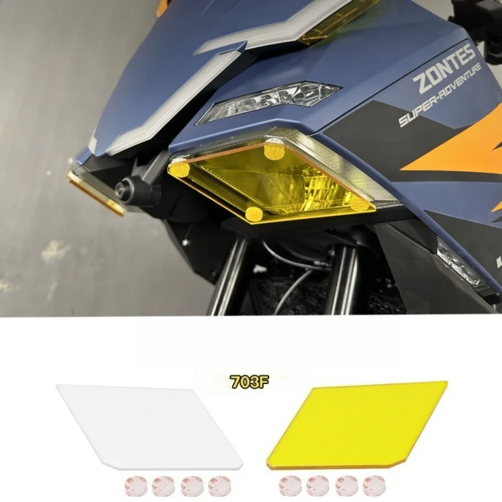 

Suitable for ZONTES 703F new modified parts, headlight protection sheet, motorcycle headlight protection sheet, headlight cover