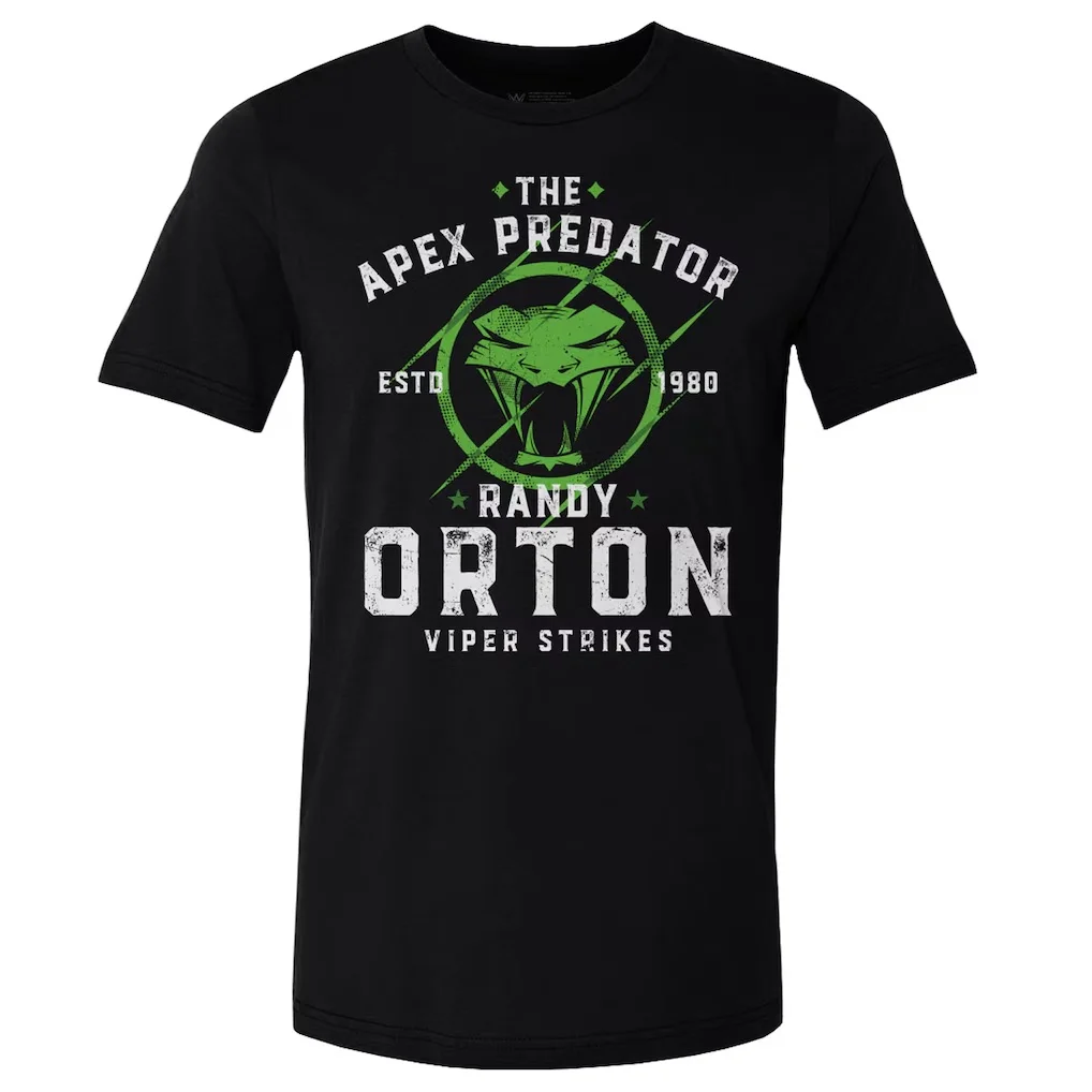 Camisetas periféricas Randy Orton para homens e mulheres, novas roupas de algodão para o verão, respiráveis, confortáveis, manga curta, streetwear