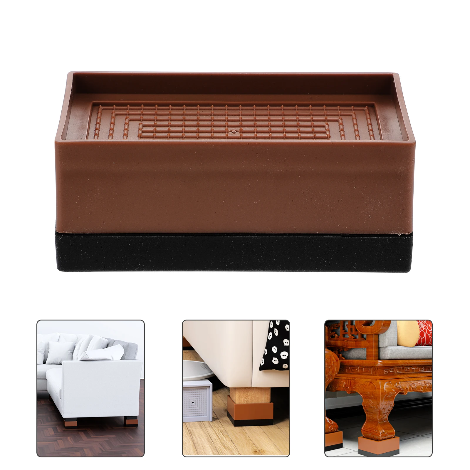 

4Pcs Furniture Risers Strong Plastic Tpu Non-Slip Furniture Leg Pads for Bed Sofa Desk Table Cabinet Desk Accessories Prevent