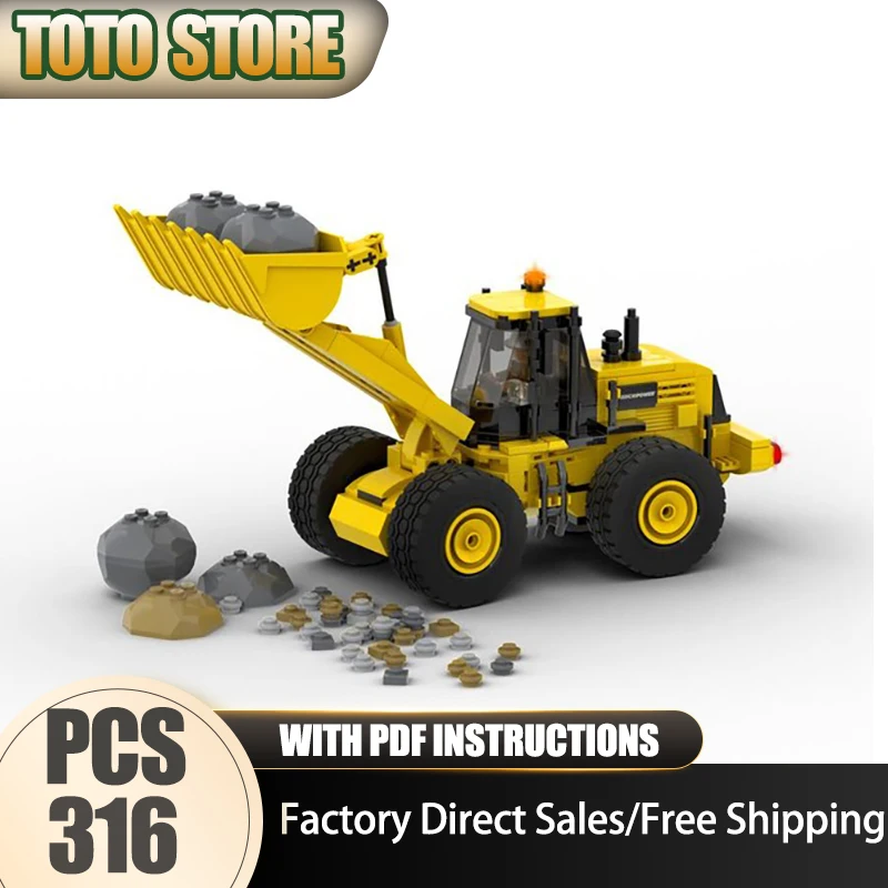 

Модель инженерного автомобиля Moc Building Bricks Фронтальный погрузчик | Модель экскаватора, технология, блок, игрушка, сборка своими руками, рождественские подарки