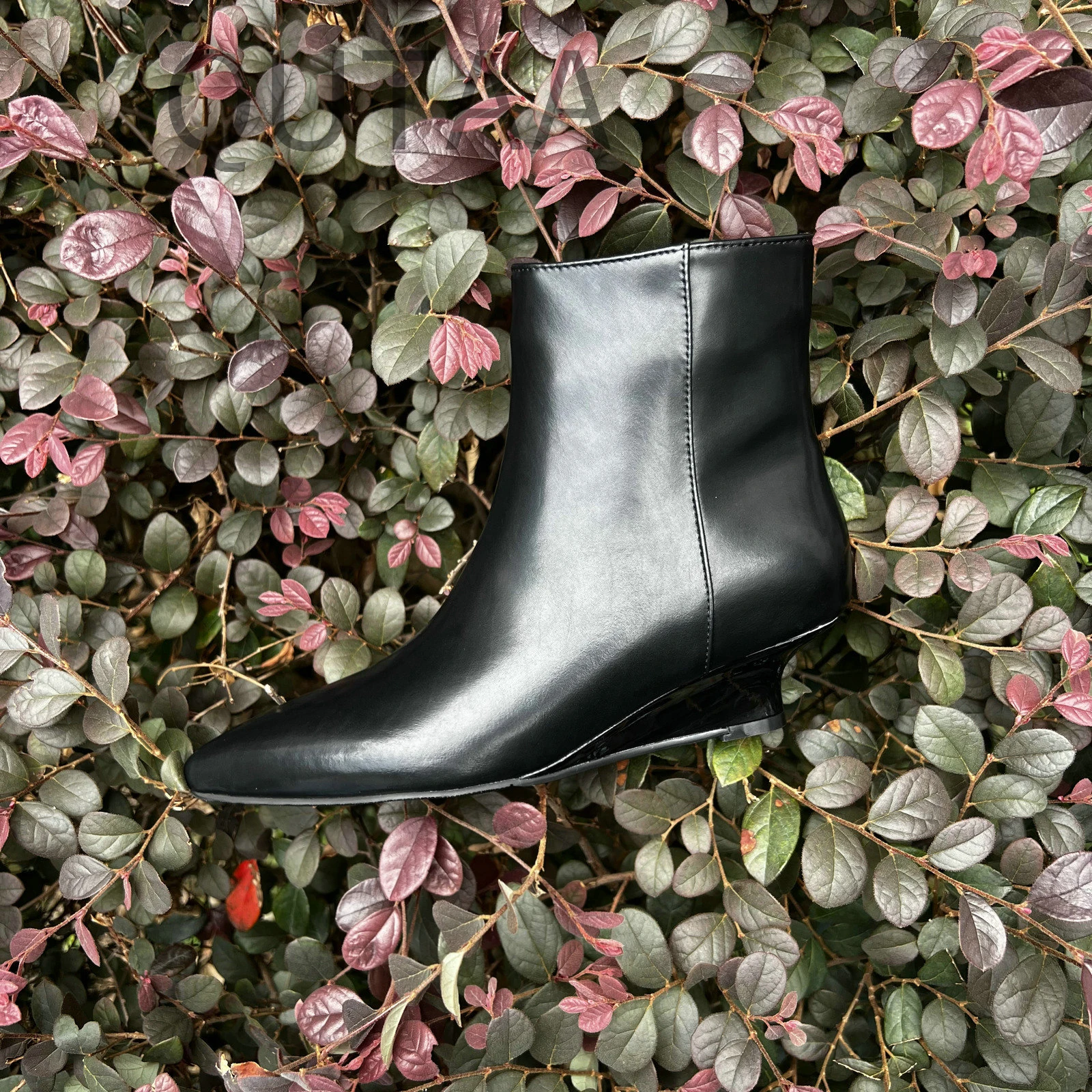 Genuine Leather Women's Wedge Ankle Boots - Sizes 34-42