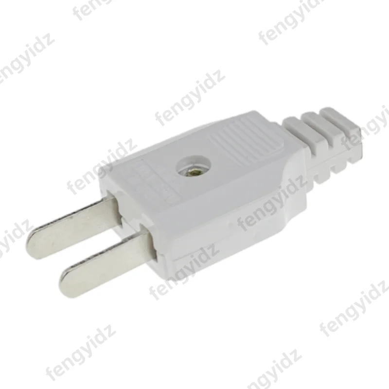 US American 2 Pin AC Electrical Power Male Plug Female Socket Outlet Adaptor Adapter w/ Wire Rewireable Extension Cord Connector