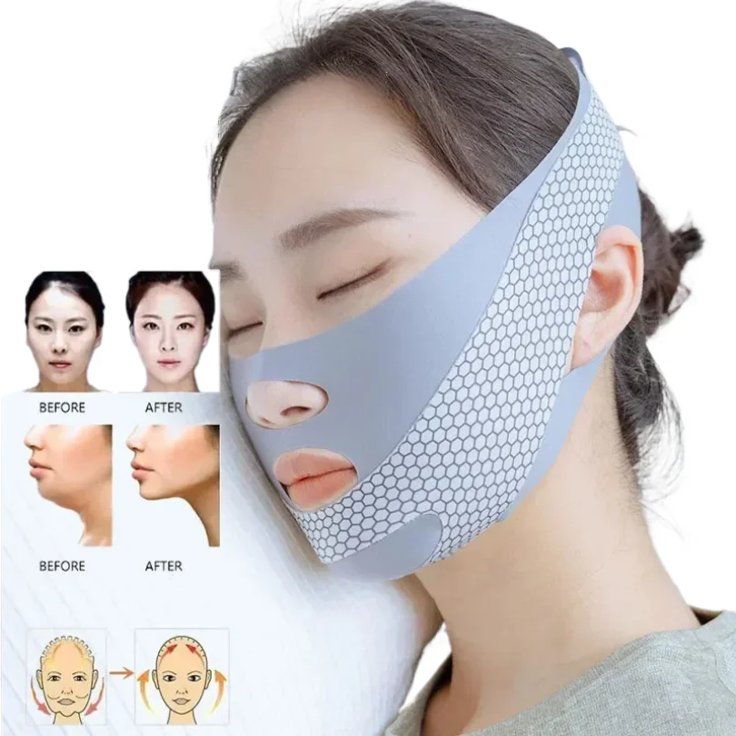 

Face-Lift With Sleep Face V Shaper Facial Slimming Bandage Relaxation Shape Lift Reduce Double Chin Face Thining Band Massage
