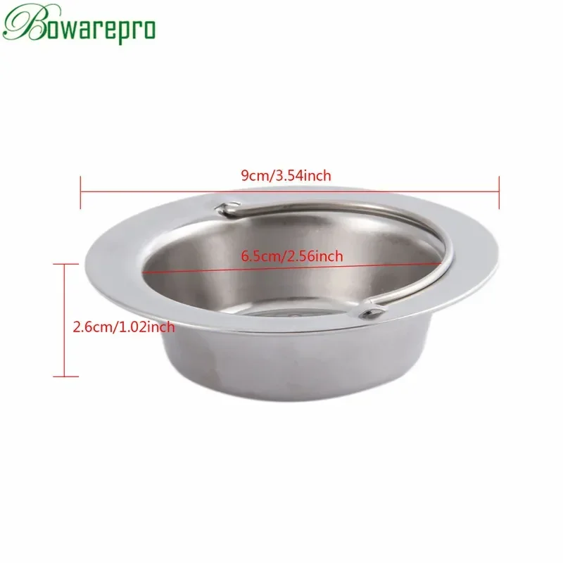 bowarepr Hand-held Shower Drain Hole Filter Trap Metal Stainless Steel Kitchen Sink Strainer with Large Wide 11/9cm Shower Drain