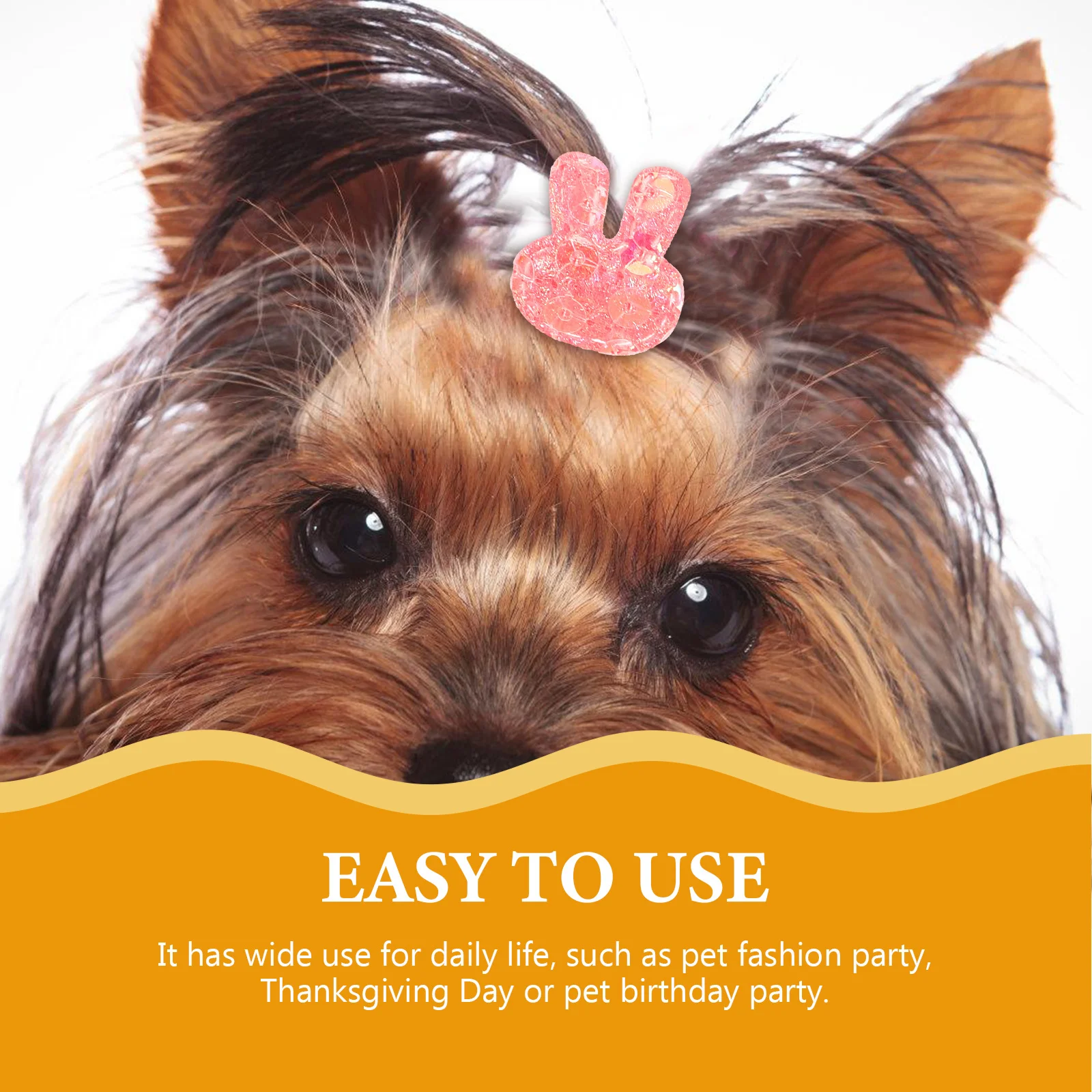 

10Pcs Pet Rabbit Hair Accessories Stylish Grooming Bands for Small Dogs Cats Festival Party Decorations Dog Hair Accessories