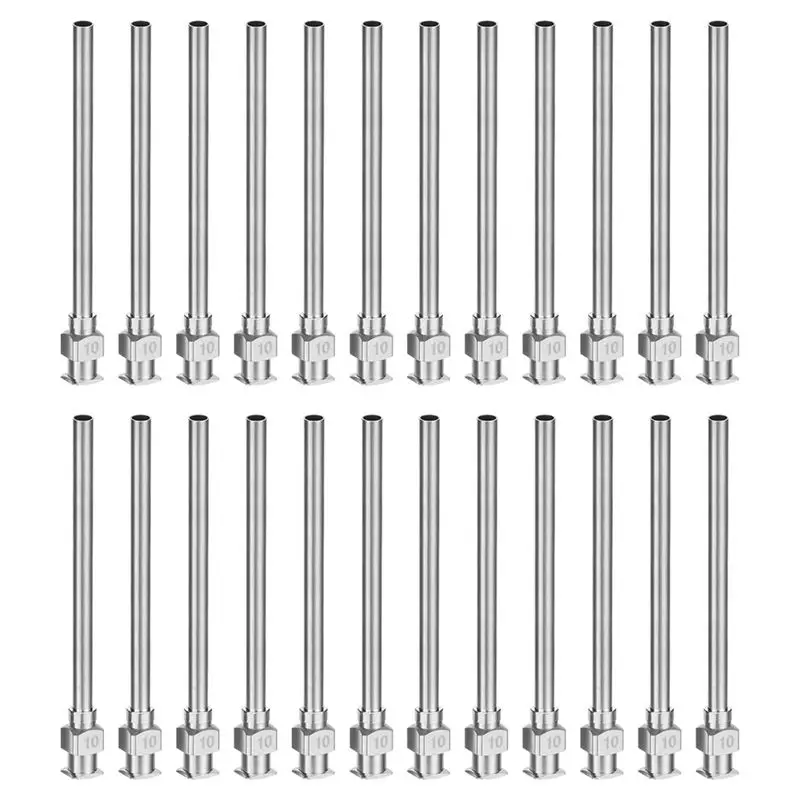 

Иглы-дозаторы PZHI с тупым наконечником, 24 шт., 2 дюйма, из нержавеющей стали, для дозирования жидкостей, с замком Luer Lock
