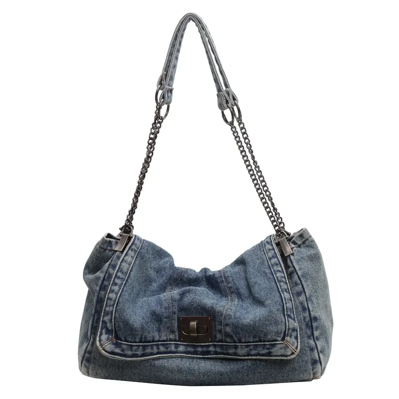 Torba dżinsowa damska 2025 Nowa moda codzienne torby na ramię o dużej pojemności Torba na ramię dojazdy do pracy Torby crossbody dla kobiet bolsa sac — zdjęcie 2