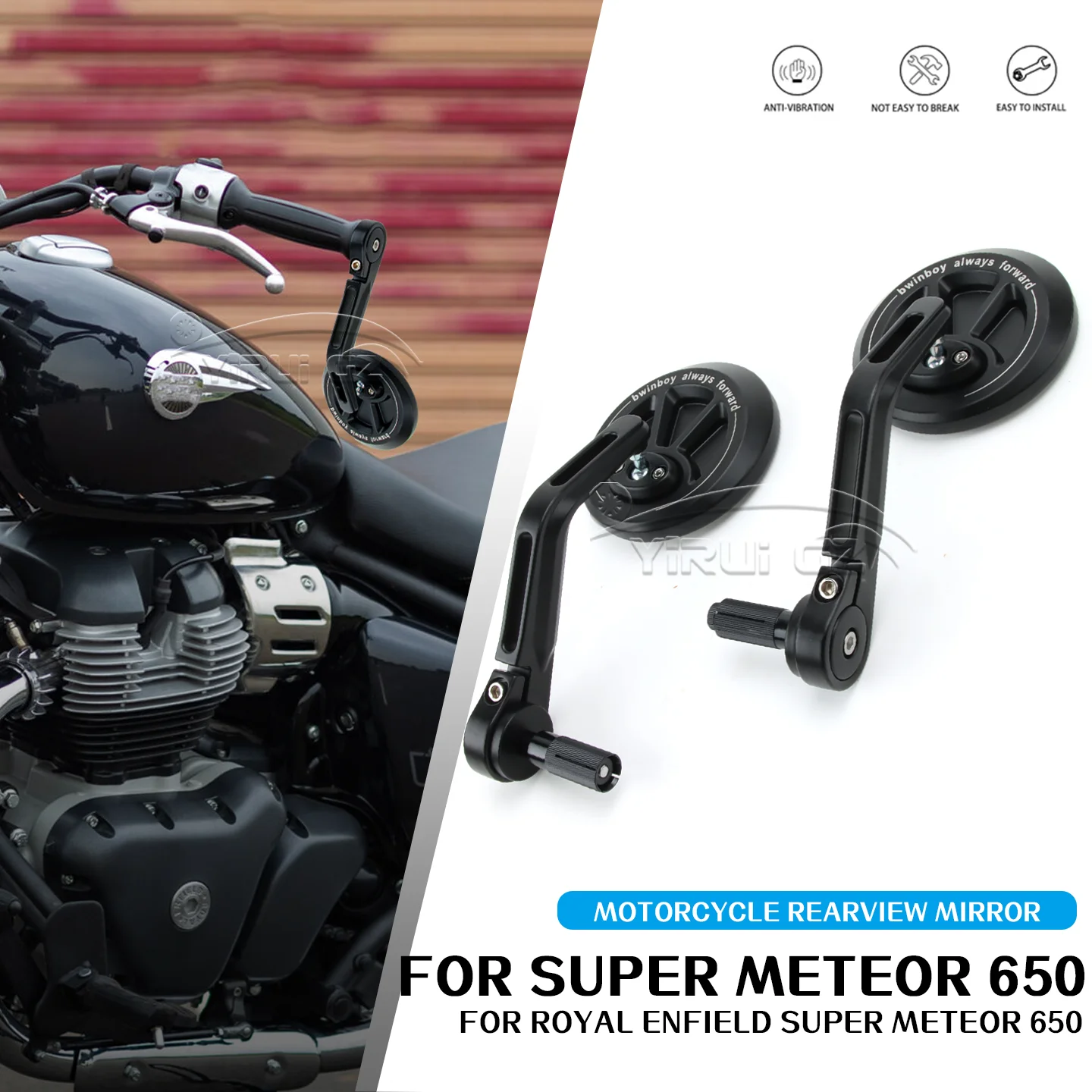 

Для Royal Enfield Super Meteor 650 Super Meteor 650, руль заднего вида для мотоцикла, зеркала заднего вида, ретро руль, боковые зеркала