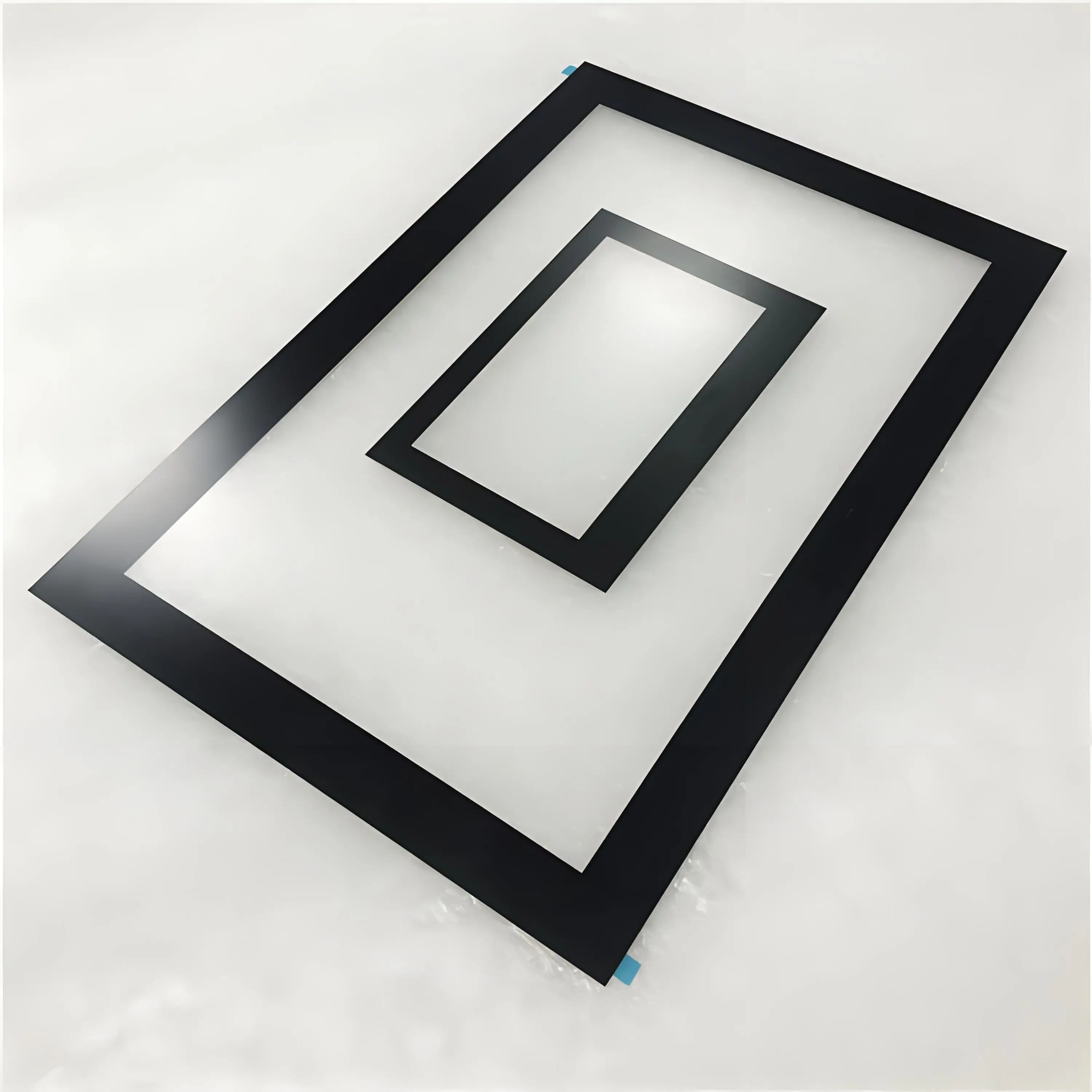hexagonal display protective cover tempered glass touch screen control panel tempered anti-glare glass screen printing