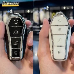 Fashion New Soft TPU Car Key Case Protect Cover 4 Buttons For BYD Qin Plusdmi Atto 3 Han EV Dolphin Durable Car Accessories