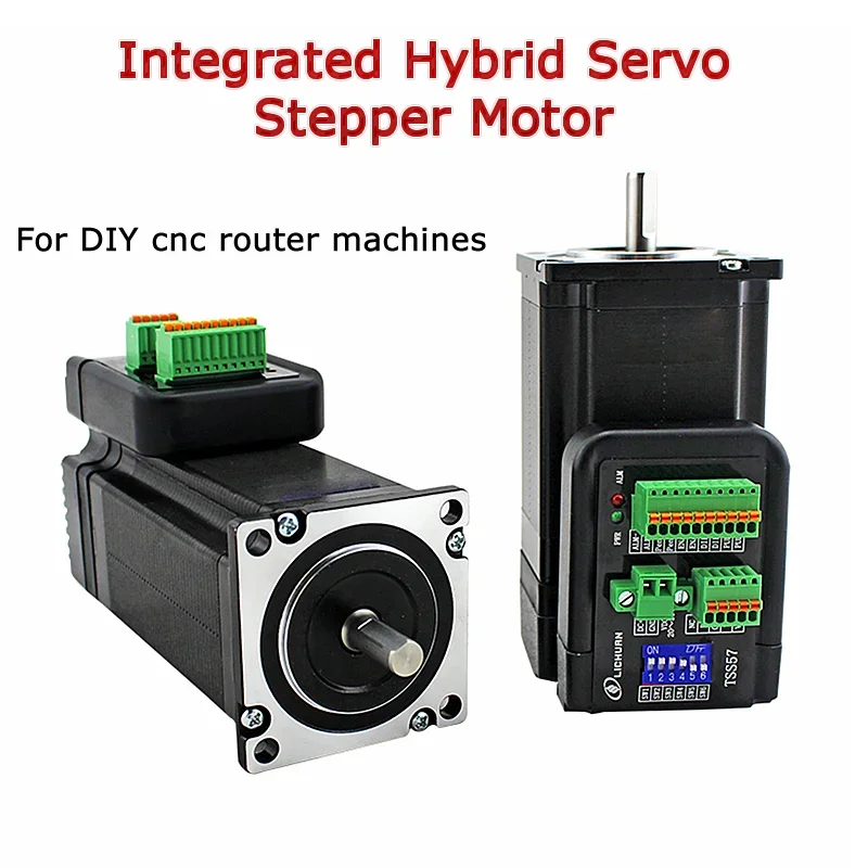

Nema23 57mm TSS57-36V-20 24V~40VAC 2N.M Integrated Open-Loop and Closed-Loop Stepper Motor with Driver, Suitable for DIY Routers