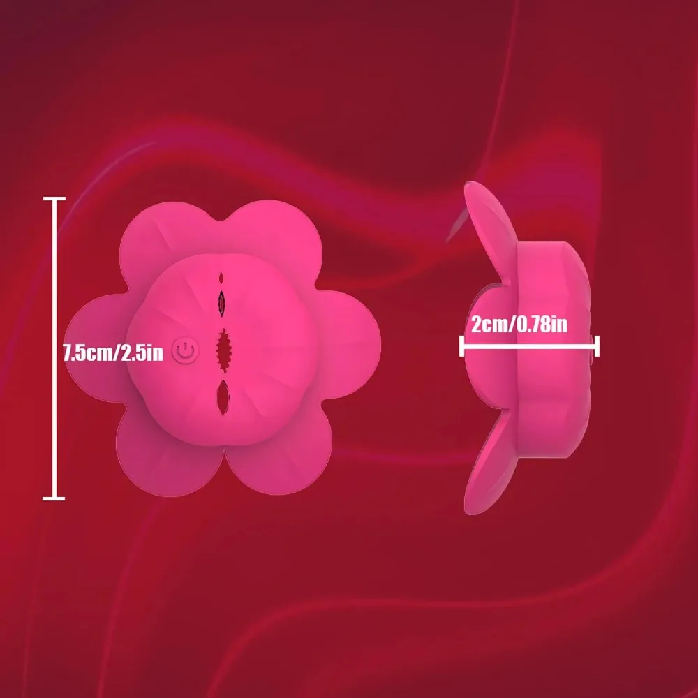 Rose Nipple Clamps Vibrator Adjustable Remote Control Wearable Rechargeable Stimulator Couples Accessory view 6