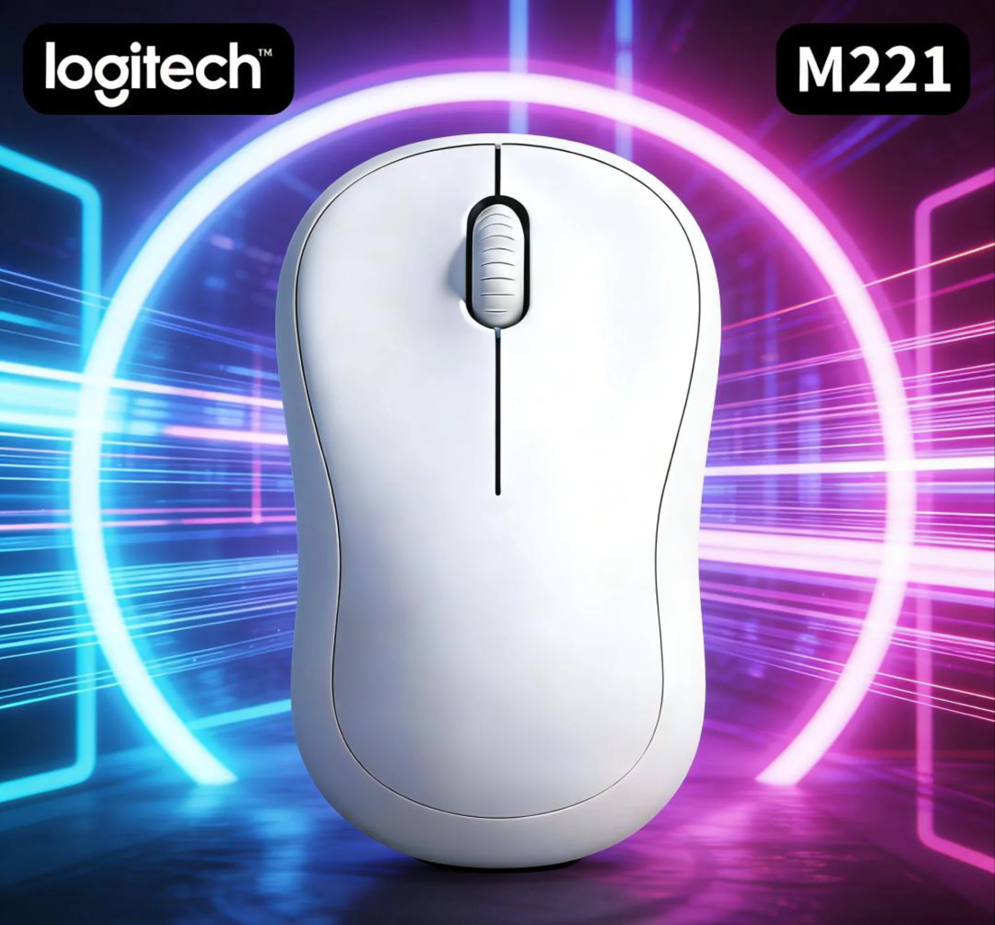 

Logitech M221 Silent Wireless Esports Gaming Mouse, Ergonomic Durable Lightweight Dual-Mode, High Precision + M750/M650/M350