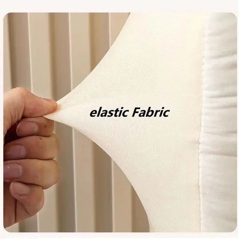 1PC All-inclusive  Plush Quilted Headboard Cover Thick Velvet Bed Head Cover Bed Backrest Dustproof Soft Bedside Protector Cover