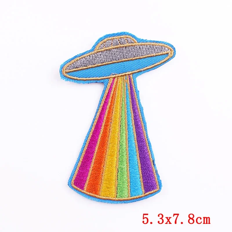 50Pcs Bulk Embroidered Patches for Clothes Cartoon Clothing Stickers Sewing Iron On Patch Thermal Adhesive Applique Fusible