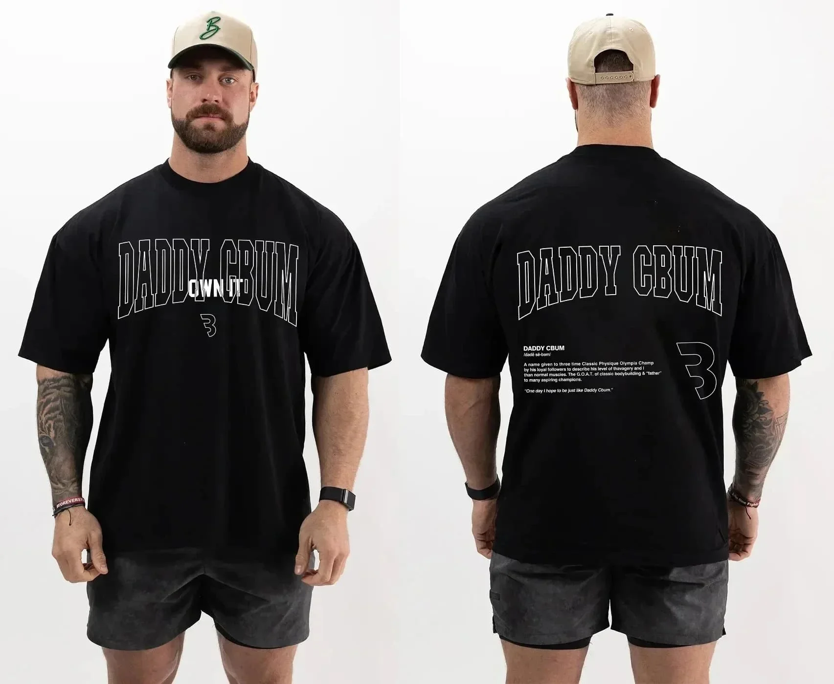 Jogger Gym Tee Herren Cbum T-Shirt Thavage Muscle Men Cbum Gym T-Shirt Cbum Fitness Schnelltrocknendes Shirt Cbum T-Shirt Familien-Set – Detail 4