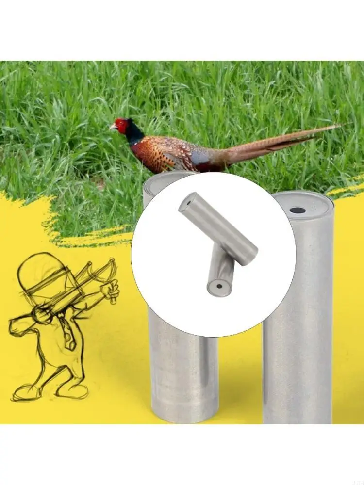 Crow Call Stainless Steel Effective Callers Portable Imitation Sound Training Tool Easy to Use
