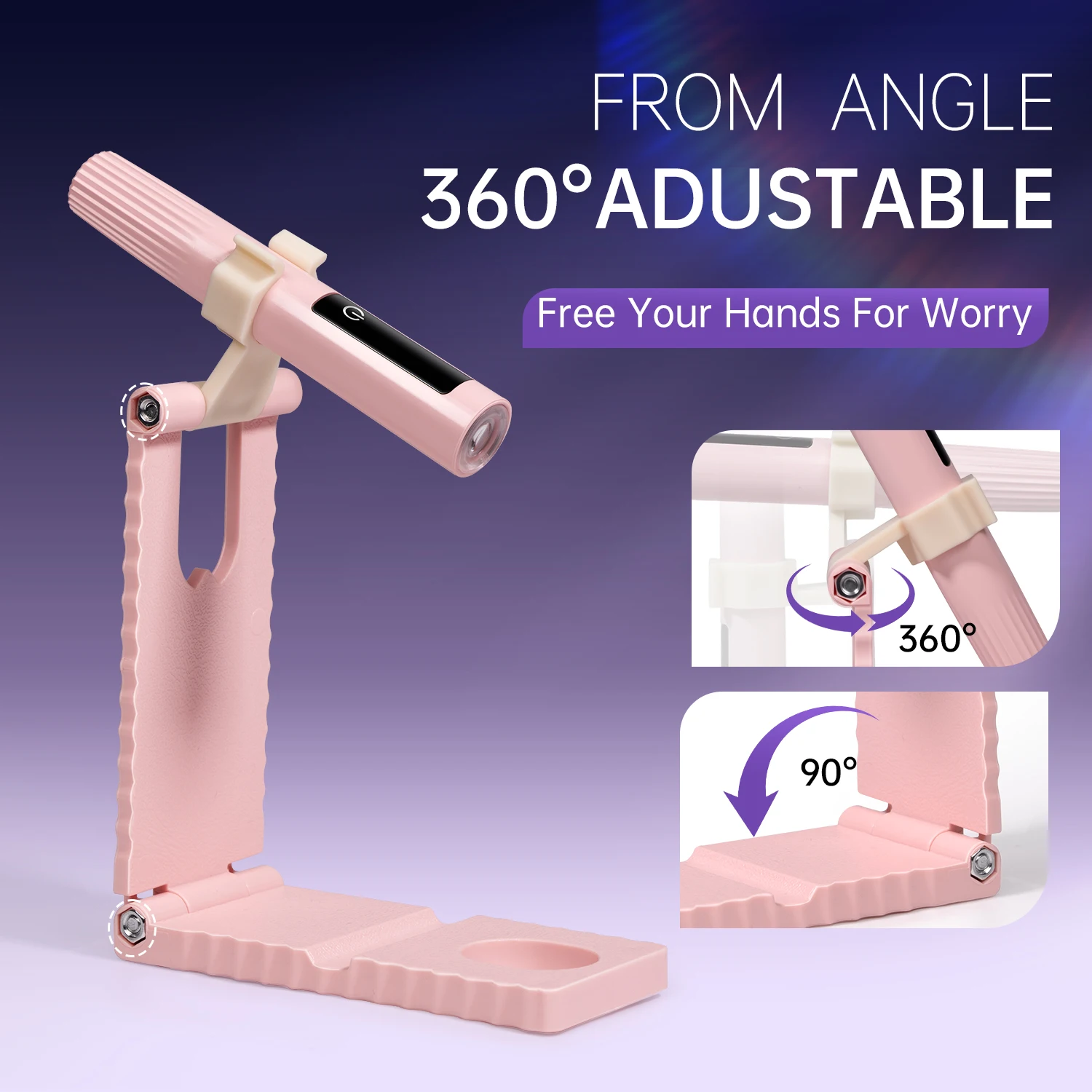 무선 네일 램프 스탠드 포함 휴대용 UV 라이트 LCD 디스플레이 젤 네일용 충전식 USB 네일 드라이어 빠른 경화용