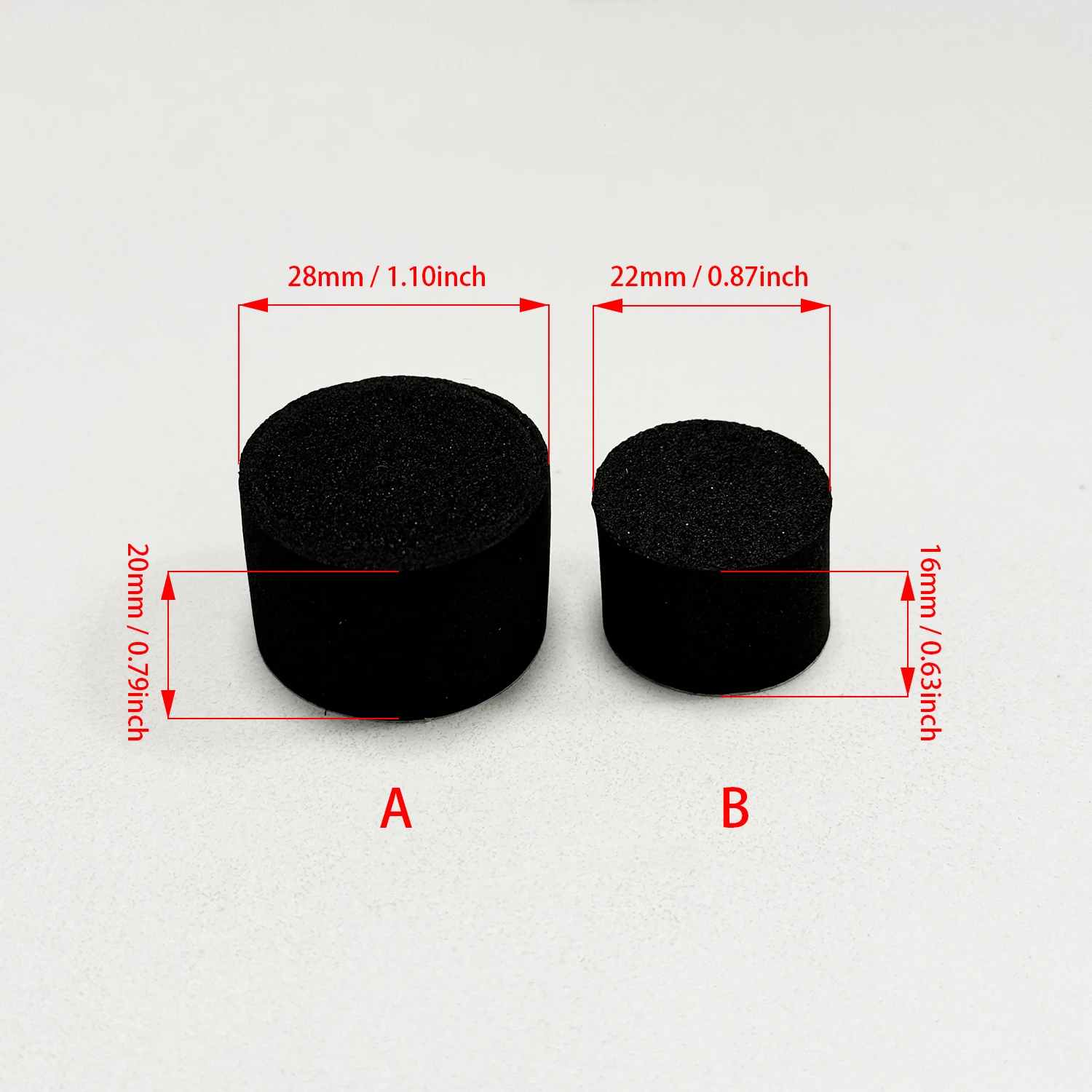 Electric Drum Trigger Sponge Foam Comes With Double-sided Tape Percussion Instrument Accessories 0.79*1.10inch / 0.63*0.87inch