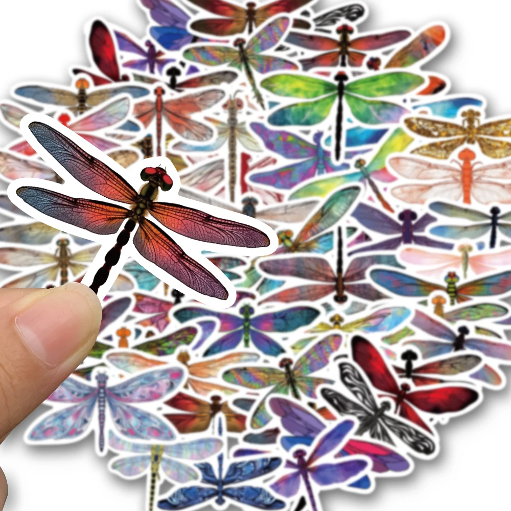 

53 шт. наклейки со стрекозой и граффити, материал для креативной учетной записи, наклейки для ноутбука, чемодана, водостойких чашек
