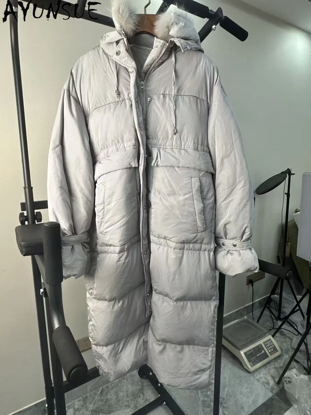 AYUNSUE Winter Down Jacket Men Clothes Mid-length Warm Mens Coats Unique Coat Promotion Minor Flaws Non Refund Non Exchange