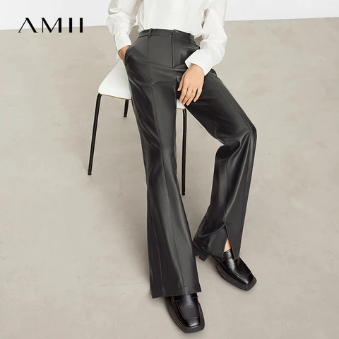 Женские брюки AMII из искусственной кожи - стиль и комфорт — внешний вид товара