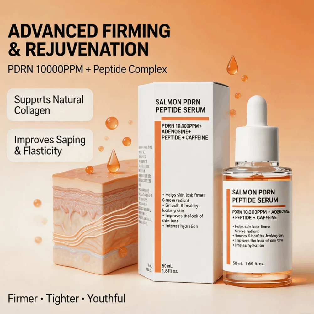 Salmon PDRN Peptide Serum With Adenosine Niacinamide Anti‑Aging Firming Hydrating Improve Dull Skin Repair Barrier Facial Care