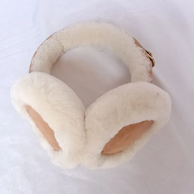 Women Real Lamb Fur Ear Warmer Genuine Fur Winter Warm EarFlaps Soft Fluffy Thick Ear Muffs Female Ear Cap