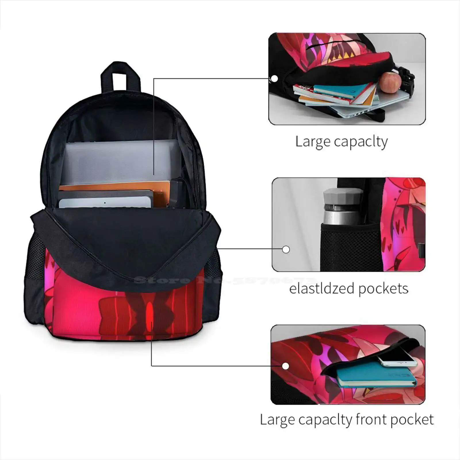 Cursed Alastor Hot Sale Schoolbag Backpack Fashion Bags Alastor