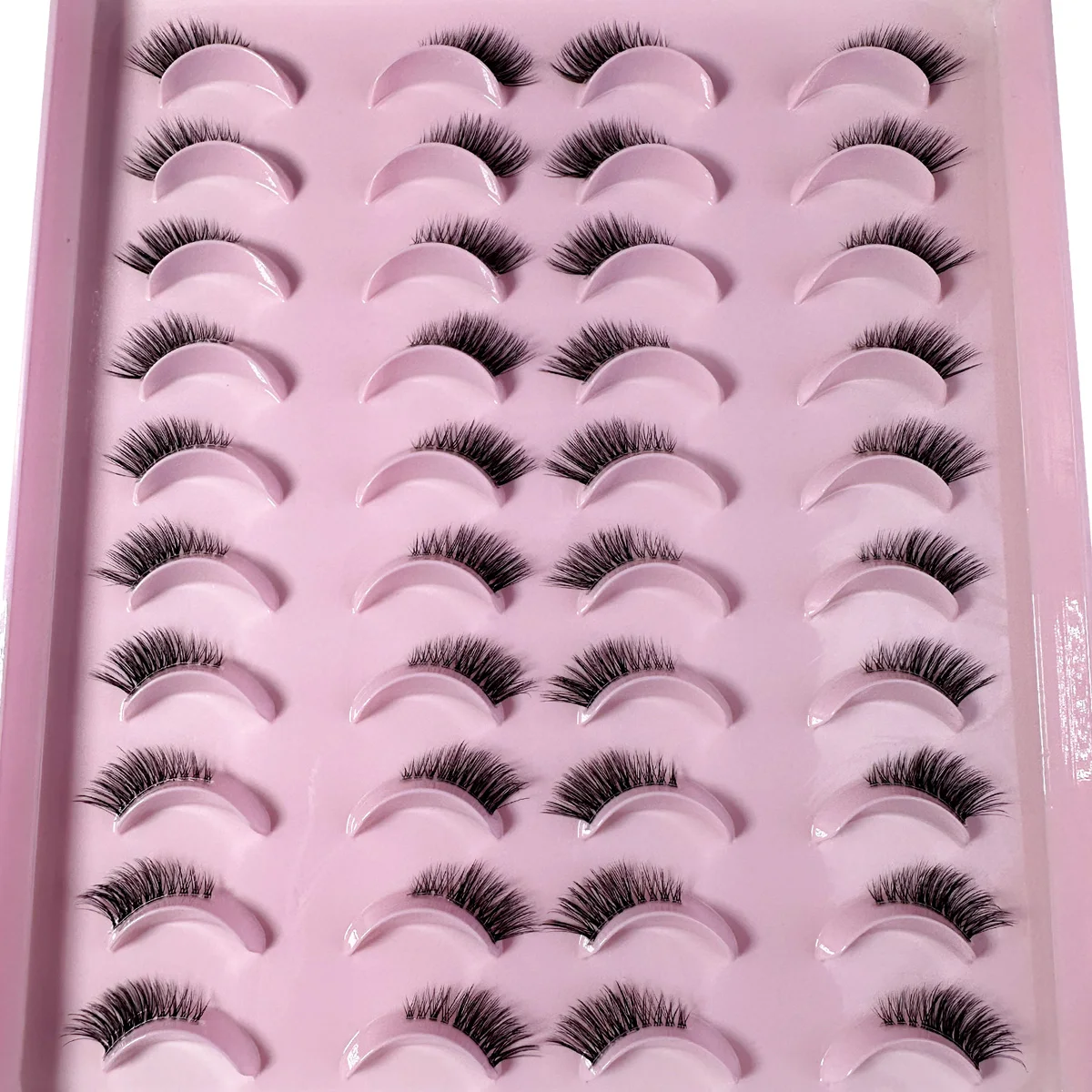 Meia cílios falso vison natural curto olho de gato cílios postiços fofo alado 3d vison raposa cílios maquiagem extensão cílios falso cils