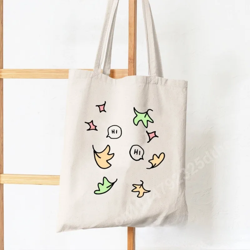 Women Heartstopper Leaves Shoulder Bag Funny Print Cool Shopper White Letter Retro Fashion Shoulders Bags Tote Drop Ship Handbag