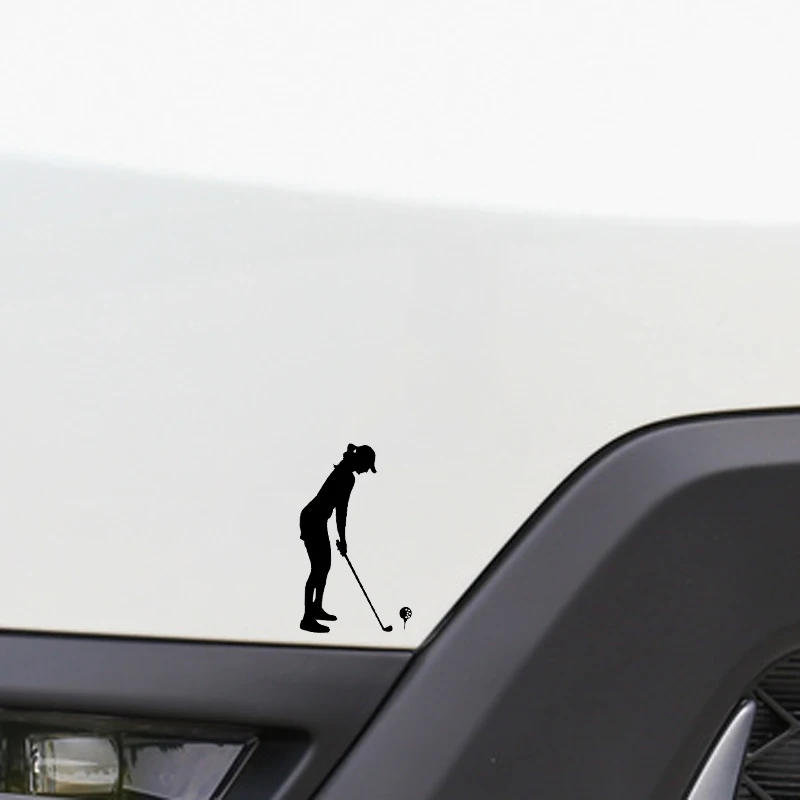 Jpct coolest female Golf decoration decal for RV, travel bag, bumper waterproof and sunscreen Vinyl Sticker 9.5*15.7cm