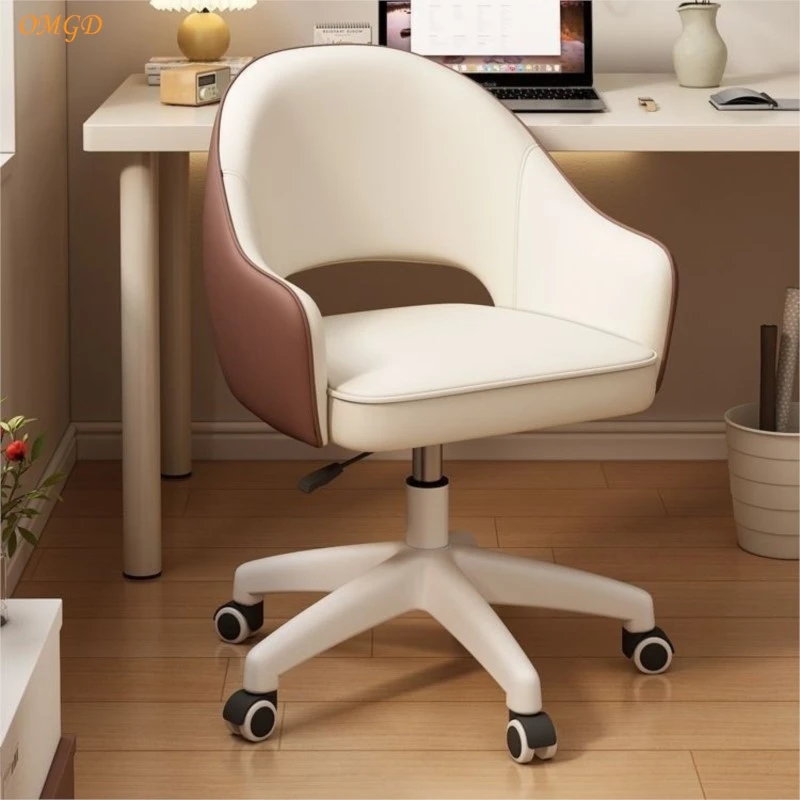 OMGD Simple Modern Home Bedroom Makeup Chair Sedentary Not Tired Boss Manager Office Chair Comfortable Study Writing Chair