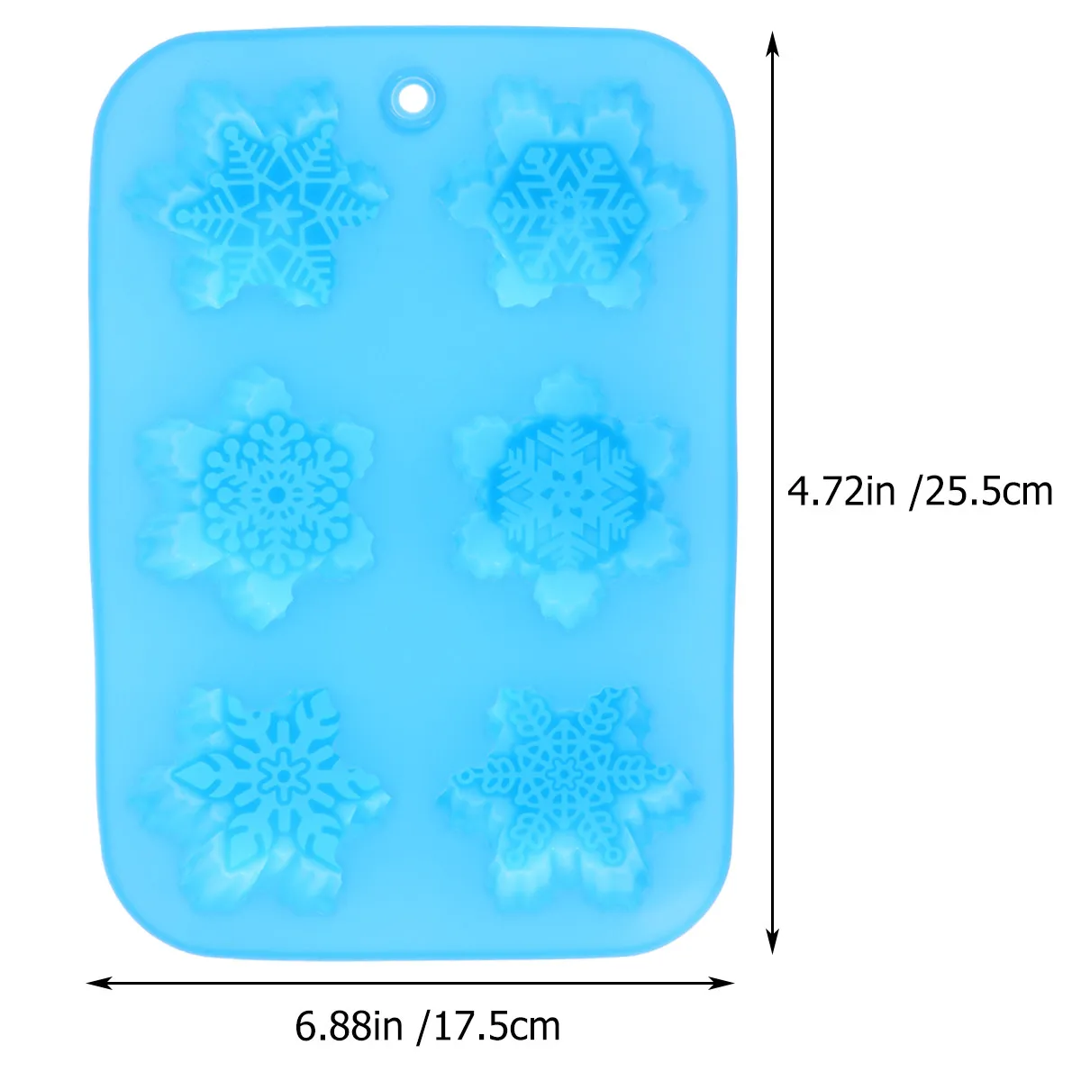 6-Cavity Silicone Snowflake Cake Mold Easy Demold for Baking Ice Soap Crafting Homemade DIY Flexible Tray Cake Molds