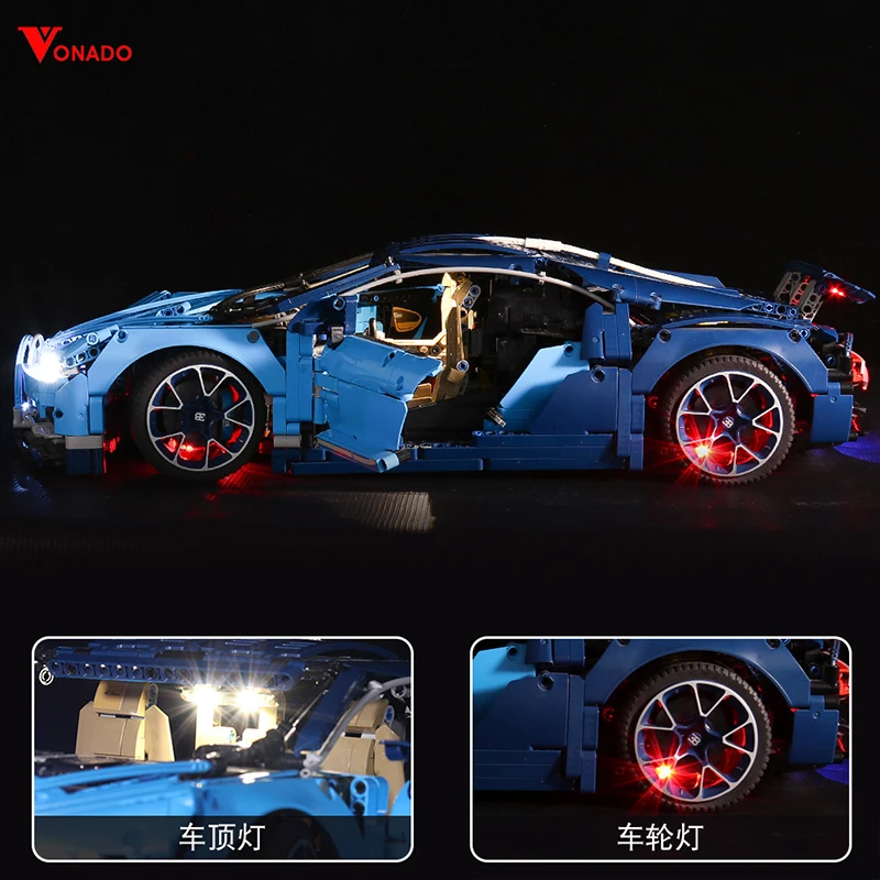 DIY LED Light Kit For LEGO 42083 Hypercar (Only LED Light,Without Blocks Model)