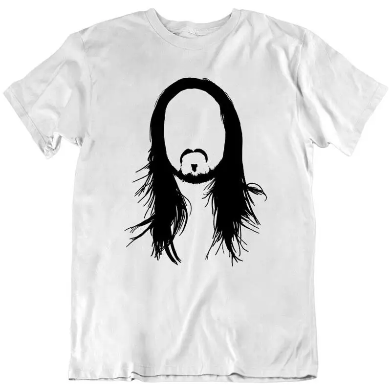 Прическа Парик Длинные Волосы Вектор Стив Аоки Dj Ретро Любитель Футболка Новая