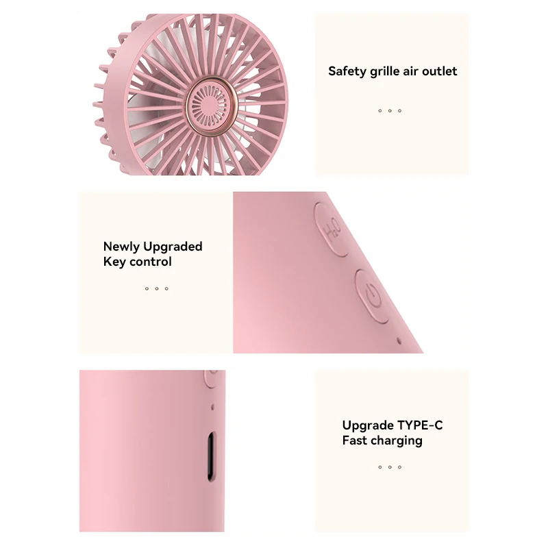 Humidifying Water Replenishing Handheld Spray Fan Fast Charging Convenient Desktop USB Charging Mini Handheld Fan 2025 New