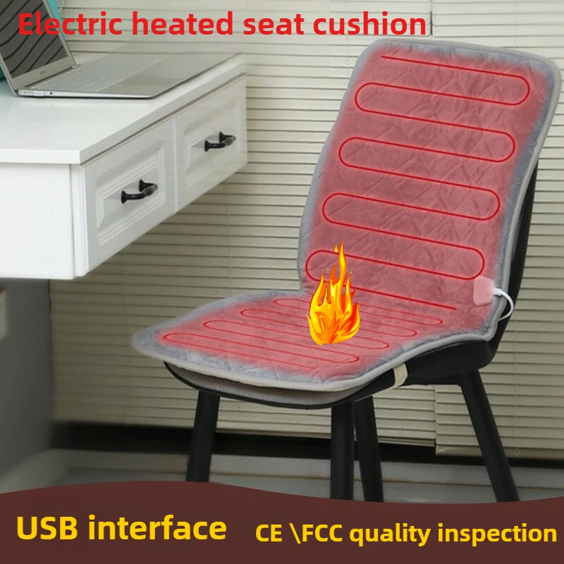 

USB Waterproof Heated Seat Cushion Winter 3 Temperature Settings Heating Pad Office Outdoor Car Bed Seat Heating Cushion 90x43cm