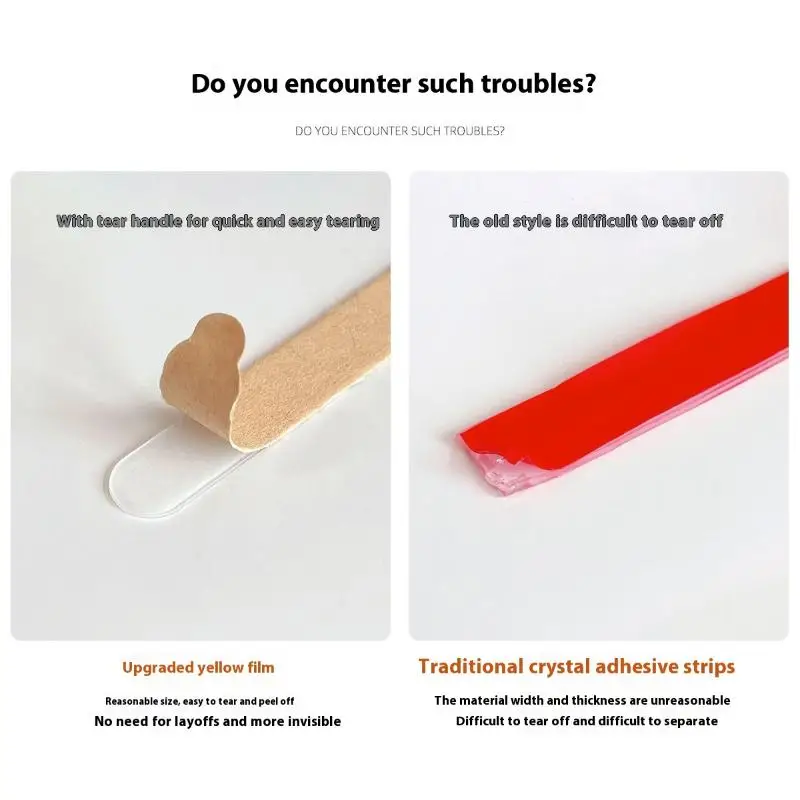 Cinta adhesiva doble para uñas postizas, soporte de exhibición, pegatinas de pegamento, barra de práctica de muestra, herramientas de parche sin rastro, 2 hojas