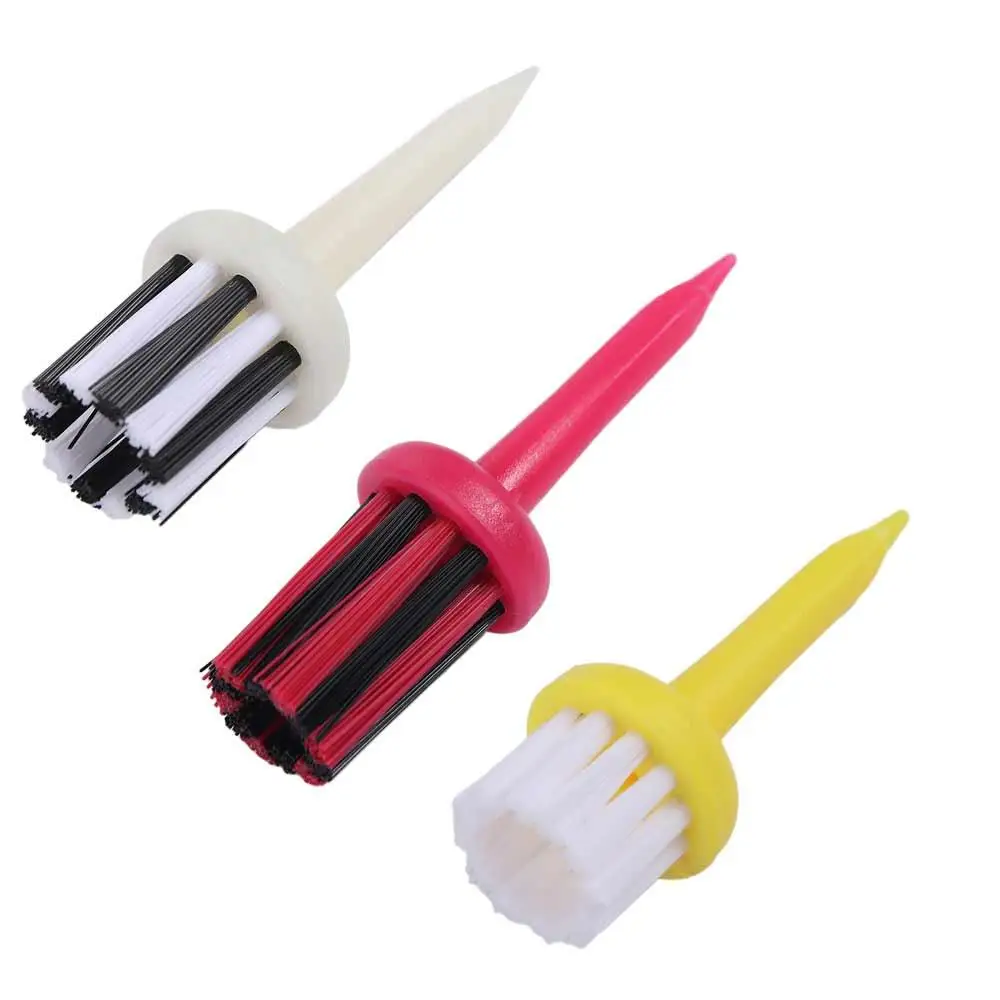 WIth Clip Groove Support Tees Nylon Brush Washer Brush Golf Club Cleaner Golf Cleaning Tool Cleaning Kit Golf Tees Brush