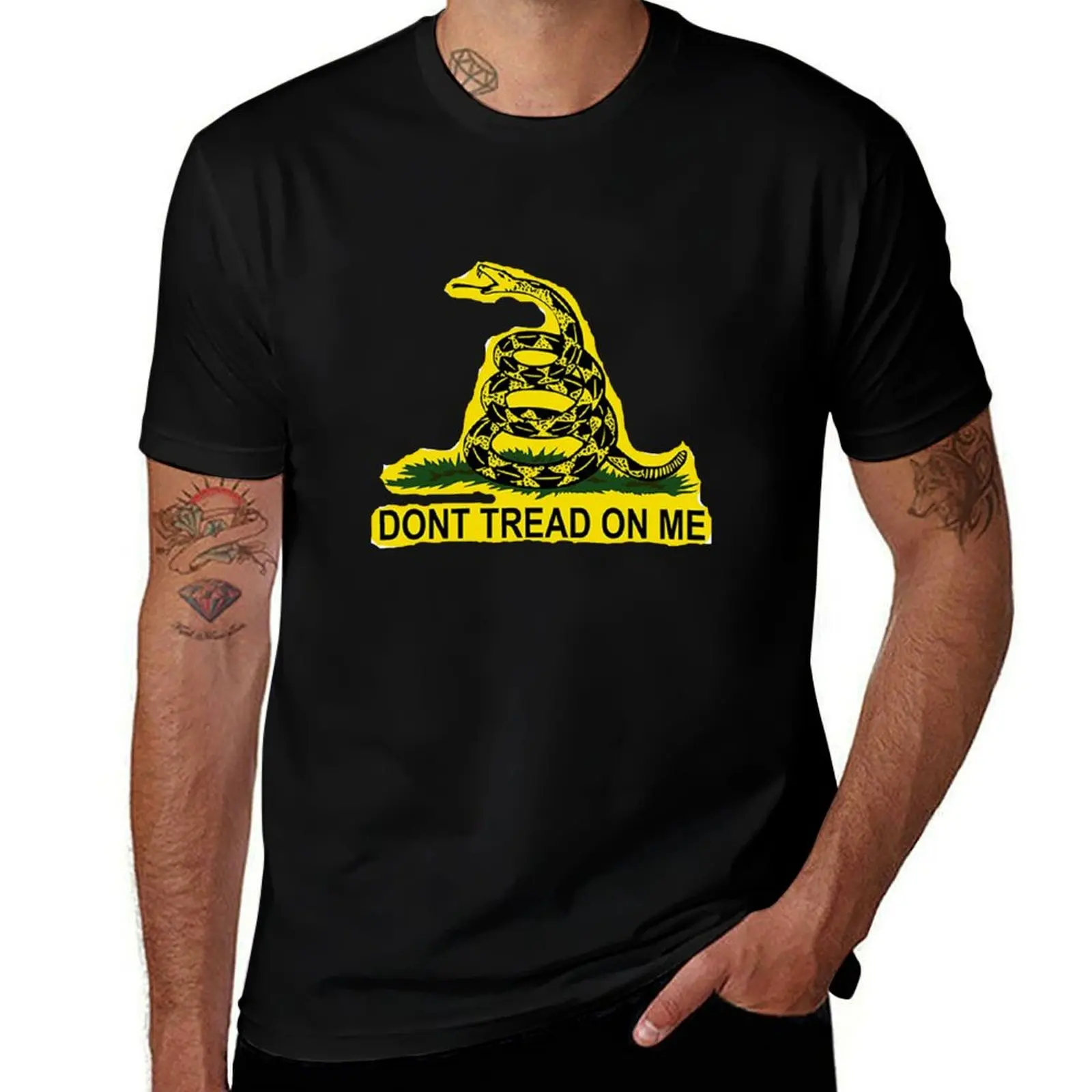 

Flag T-Shirt Gadsden T-Shirt On cotton tshirt Tread man American tshirt Flag shirt Don't man Me t