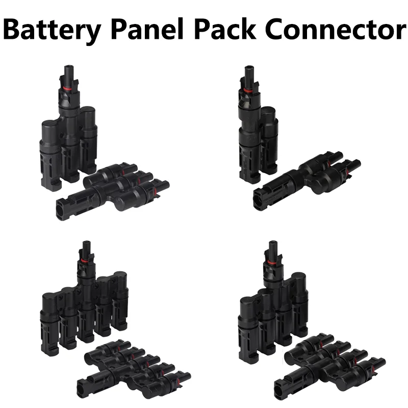 

T Type PV connector Connection Solar Panel System Waterprrof Connector parallel Branch Two Pieces Solar Cell Connect Plug