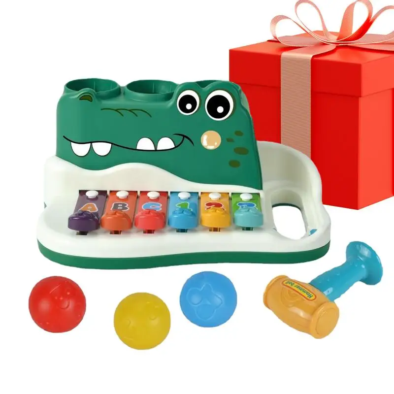 Hammer Pounding Toy Alligator Design Music Instrument With A Hammer Children Xylophone Toddler Music Toys Toddler Musical