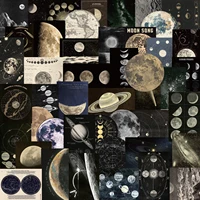 50PCS Vintage Planet Map Stickers World Map TraveDIY Stickers Scrapbooking Phone Luggage Skateboard Waterproof Graffiti Decals