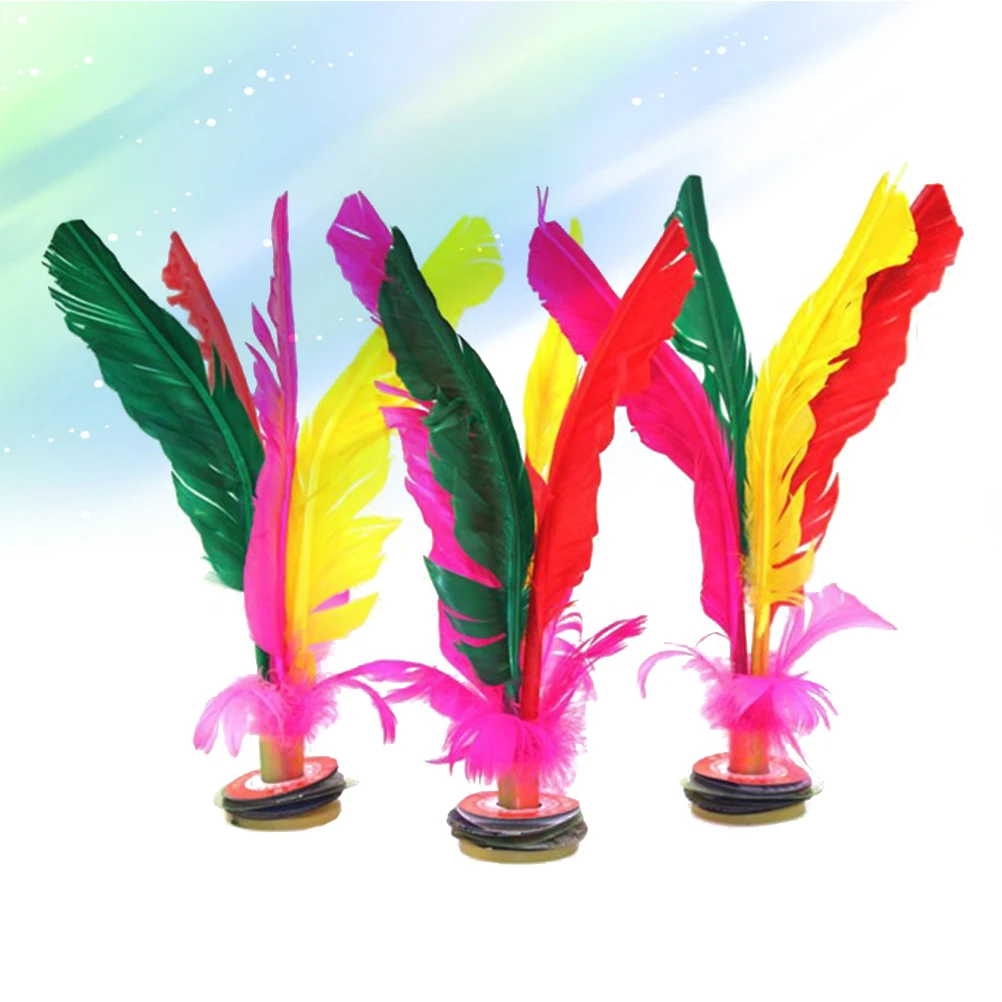 

10pcs Kick Shuttlecock Chinese Jianzi Goose Rubber Foot Kicking Student Toy Sport Indoor Outdoor Traditional Game Eco