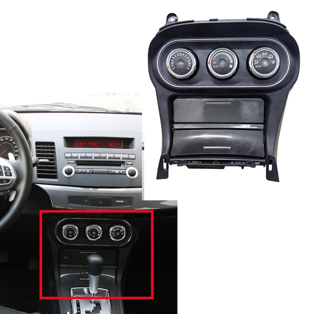 1 Piece AC Cover Gear Box Cover For Lancer Ex Carbon Fiber Board For Lancer Gt Shift Box Plate For Evo 10 X MT AT CVT 8010A189