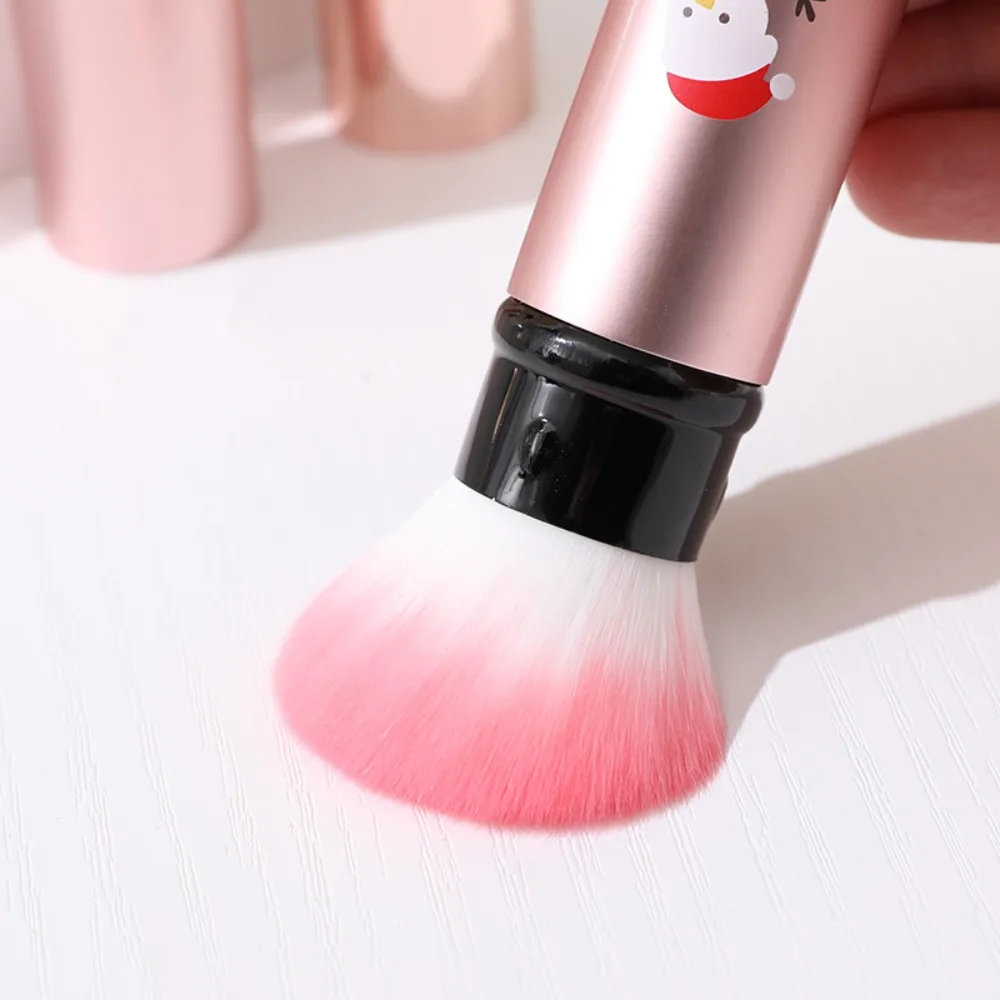 فرشاة تلسكوبية لعيد الميلاد، فرشاة مكياج محمولة واحدة، هدية، فرشاة أحمر الخدود ذات شعيرات ناعمة، تصميم قابل للسحب، أداة تجميل للفتيات